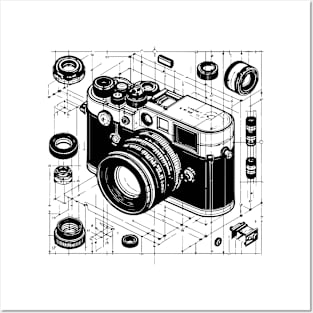 camera blueprint Posters and Art